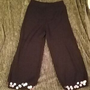 Cropped High Rise Black Pants